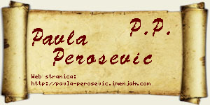 Pavla Perošević vizit kartica